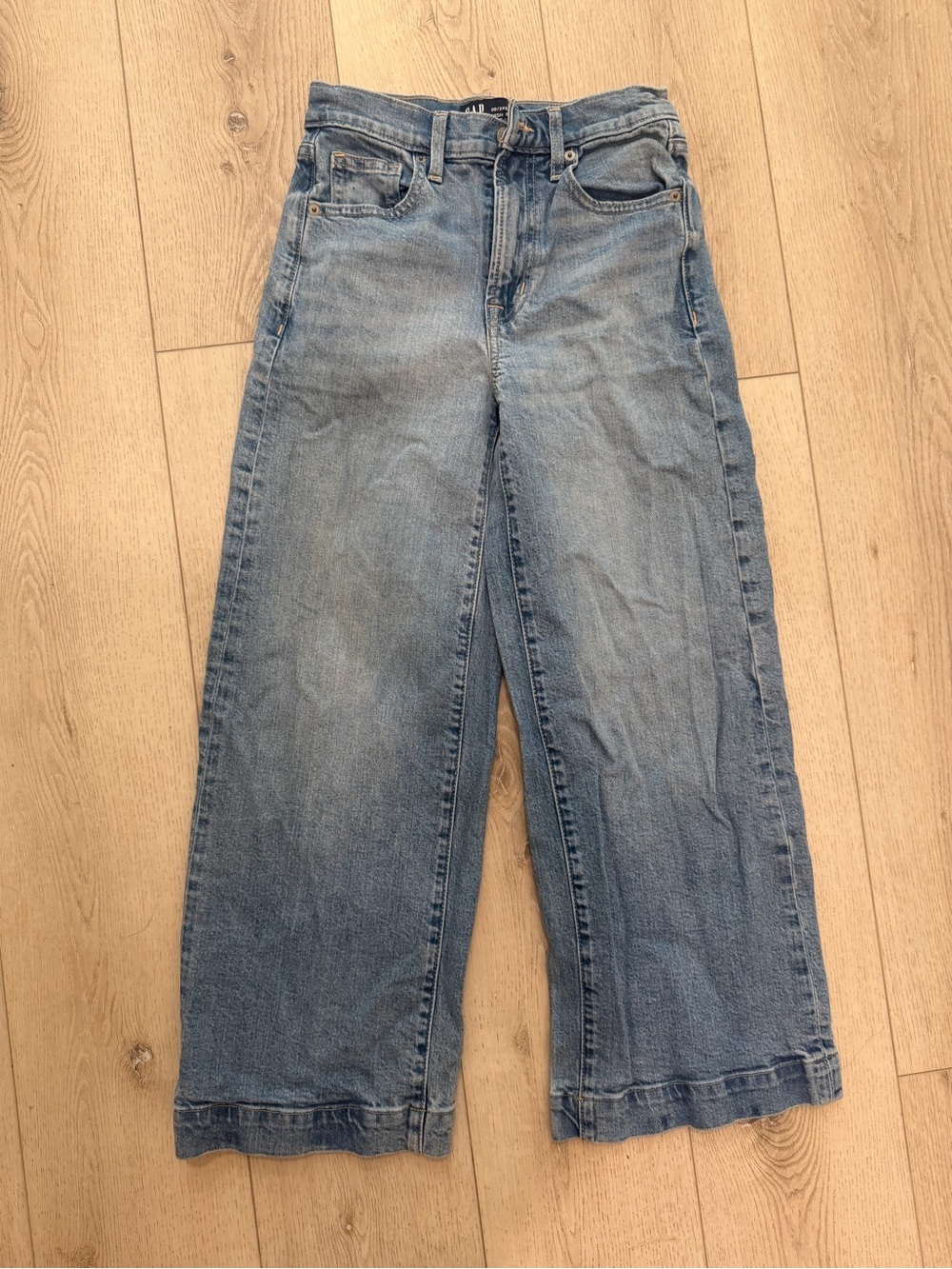 GAP Light Blue High-Rise Wide-Leg Jeans